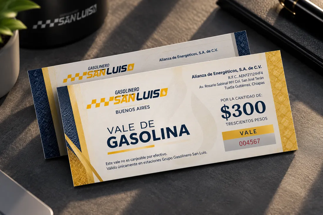 Vales de gasolina